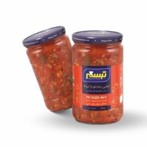 ترشی مخلوط لیته قرمز 660گرم تبسم