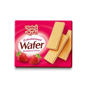 ویفر پذیرایی توت فرنگی نادری(بسته کامل15عدد)