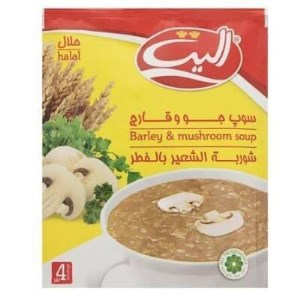سوپ نیمه اماده جو و قارچ الیت