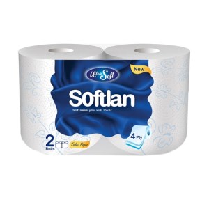 دستمال توالت2رول سافتلن