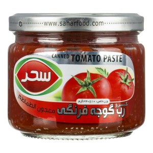 رب گوجه شیشه 340 گرم سحر